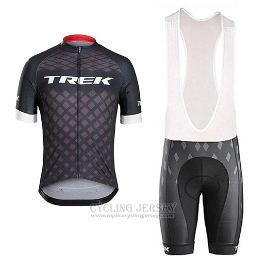 2017 Cycling Jersey Trek Bontrager Gray Short Sleeve and Bib Short